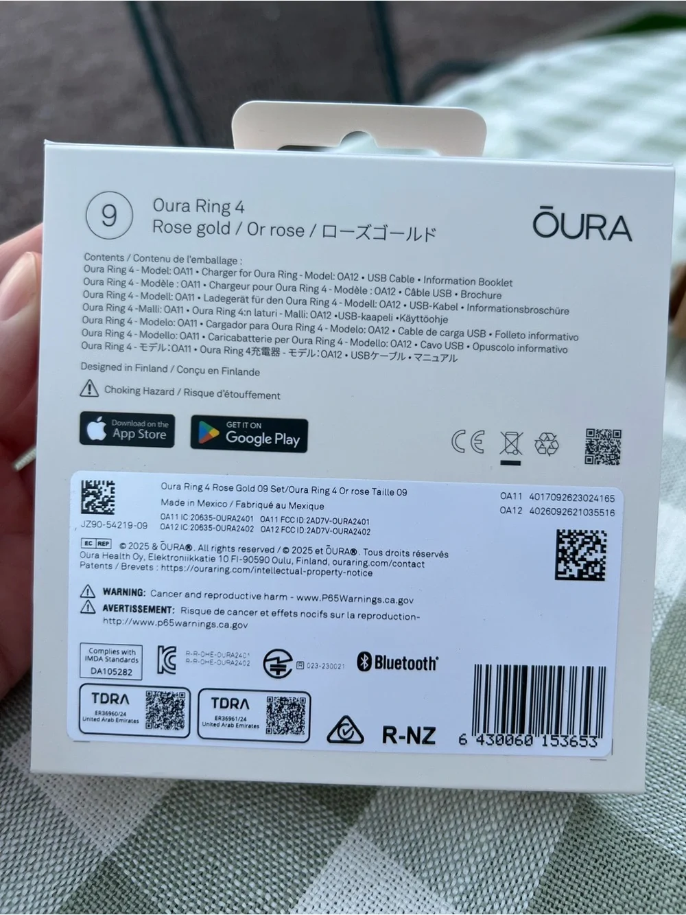 Oura Ring 4 Rose Gold (Size 9)